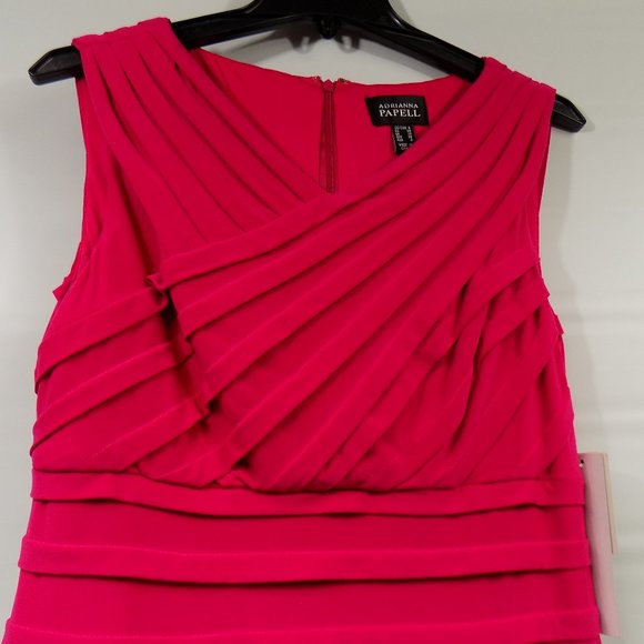 Adrianna Papell Asymmetrical Tuck Dress Size 6 NWT - Picture 3 of 11